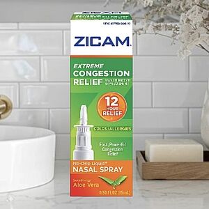 Zicam Extreme Congestion Relief No-Drip Liquid Nasal Spray with Soothing Aloe